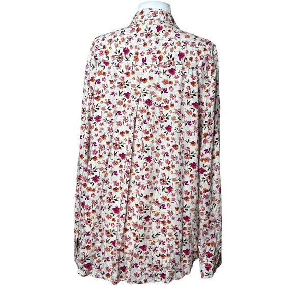BeachLunchLounge Viscose Floral Long Sleeve Button Down Size XL - Picture 6 of 7